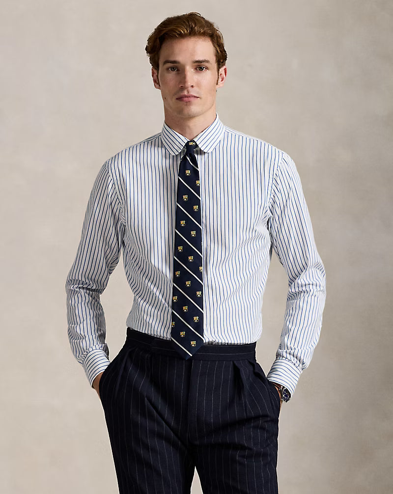 Custom Fit Striped Poplin Shirt