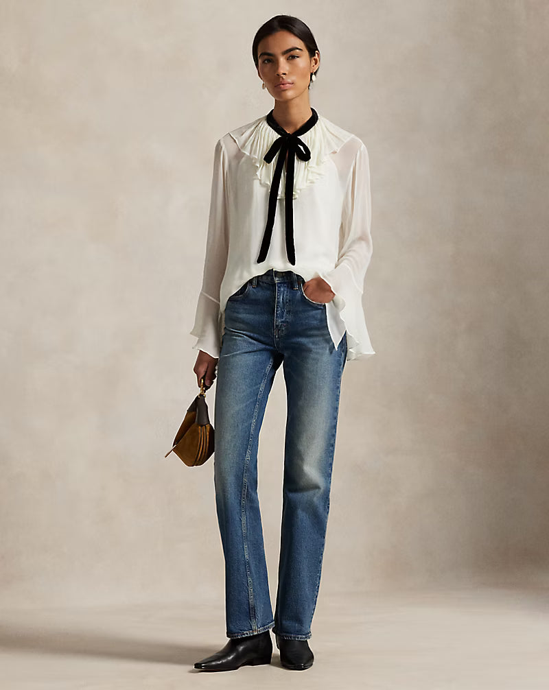 Tie-Neck Georgette Shirt