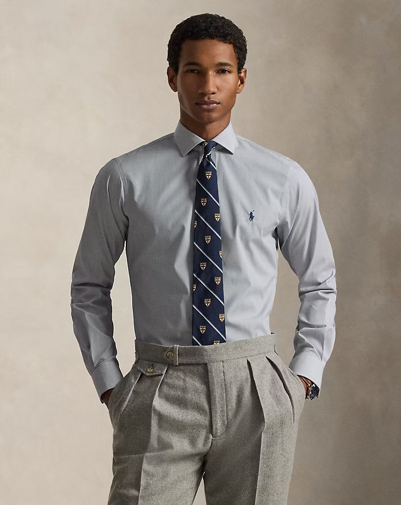 Custom Fit Striped Poplin Shirt