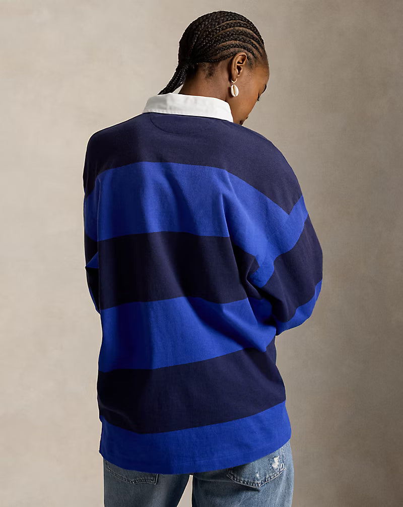 Big Fit Striped Jersey Rugby Shirt