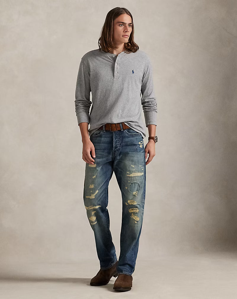 Slub Jersey Henley Shirt