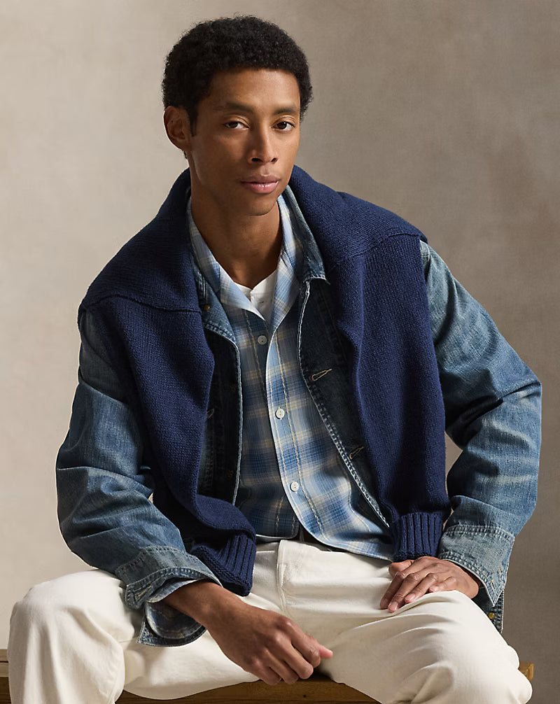 Classic Fit Plaid Camp Shirt