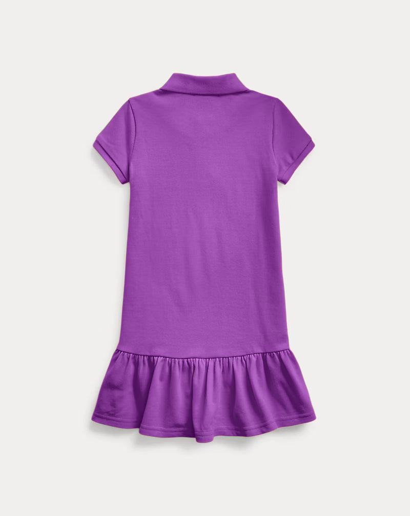 Cotton Mesh Polo Dress