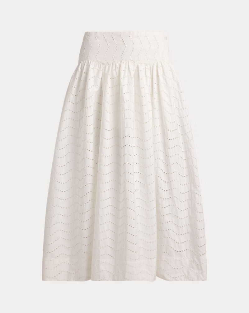 Cotton Eyelet Maxiskirt