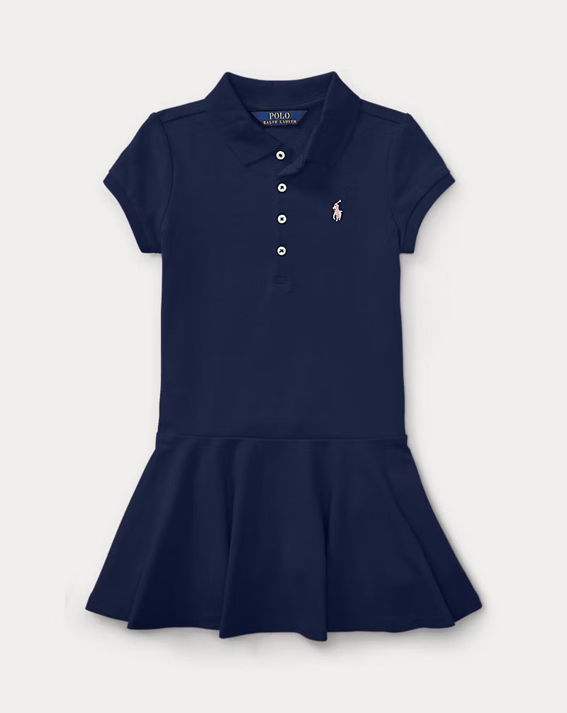 Stretch Mesh Polo Dress