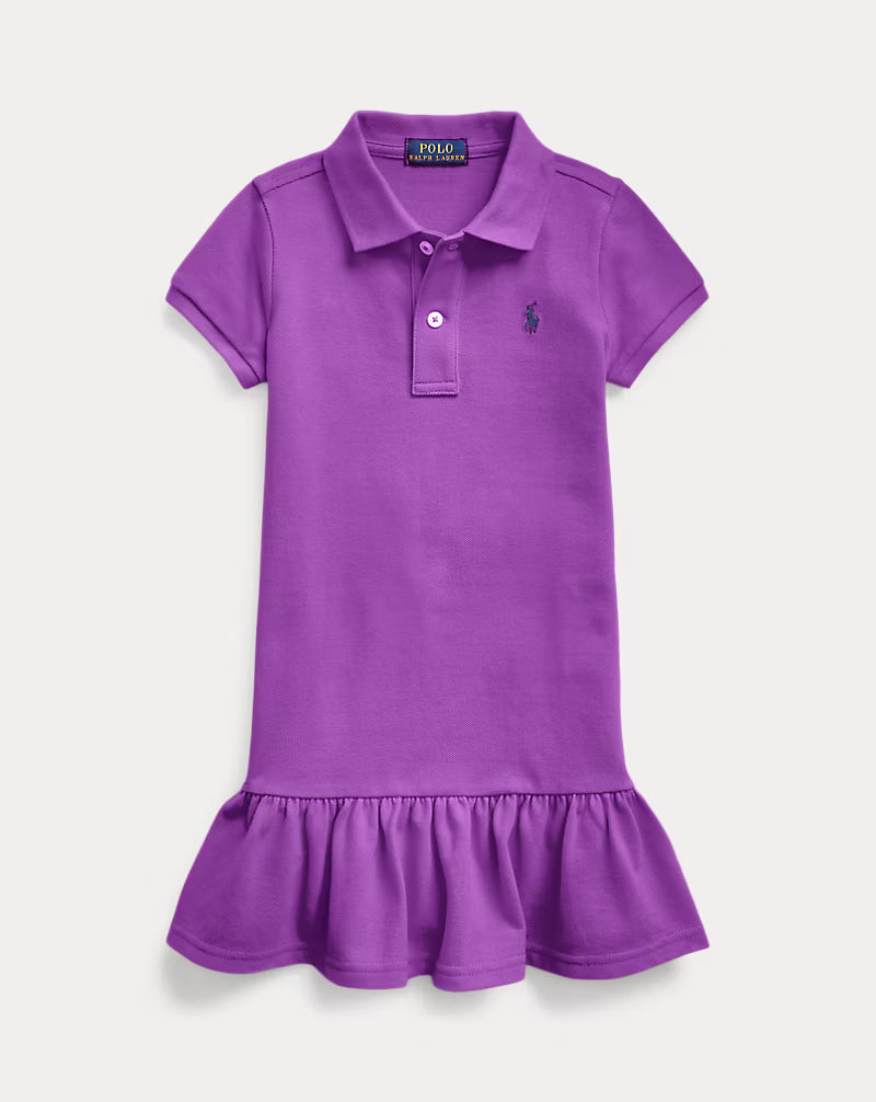 Cotton Mesh Polo Dress