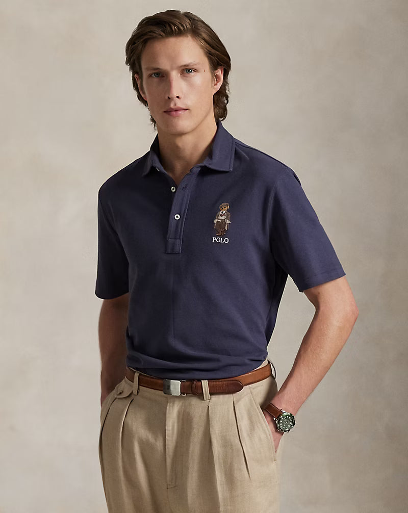 Classic Fit Polo Bear Mesh Polo Shirt