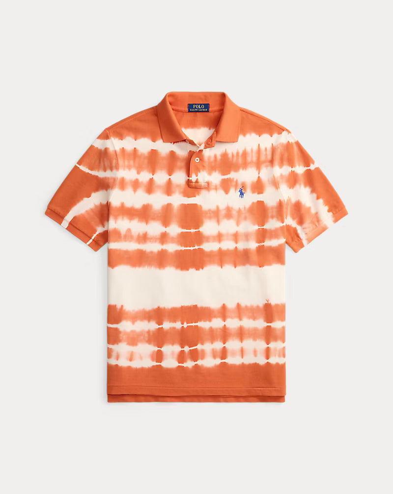 Classic Fit Tie-Dye Mesh Polo Shirt