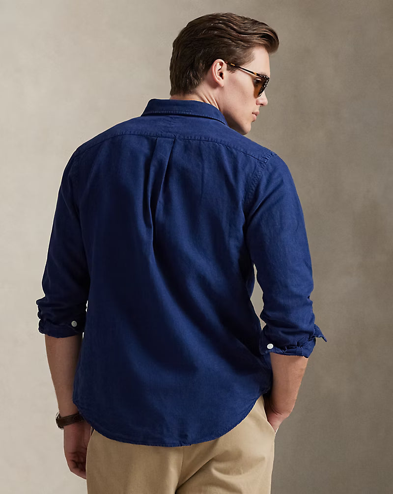 Classic Fit Linen-Silk-Cotton Workshirt