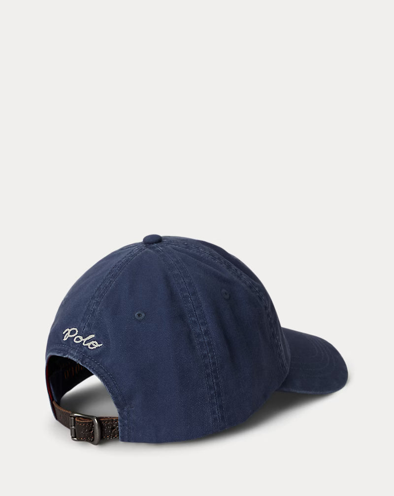 Flag-Embroidered Twill Ball Cap