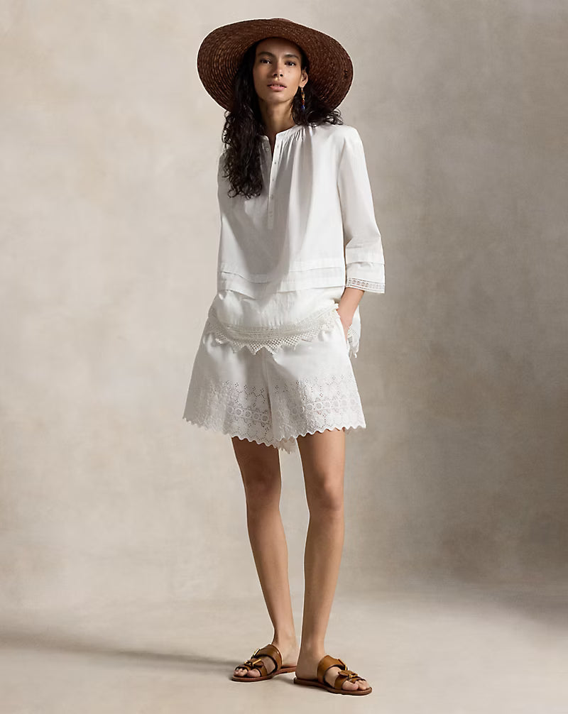 Cotton Eyelet Short