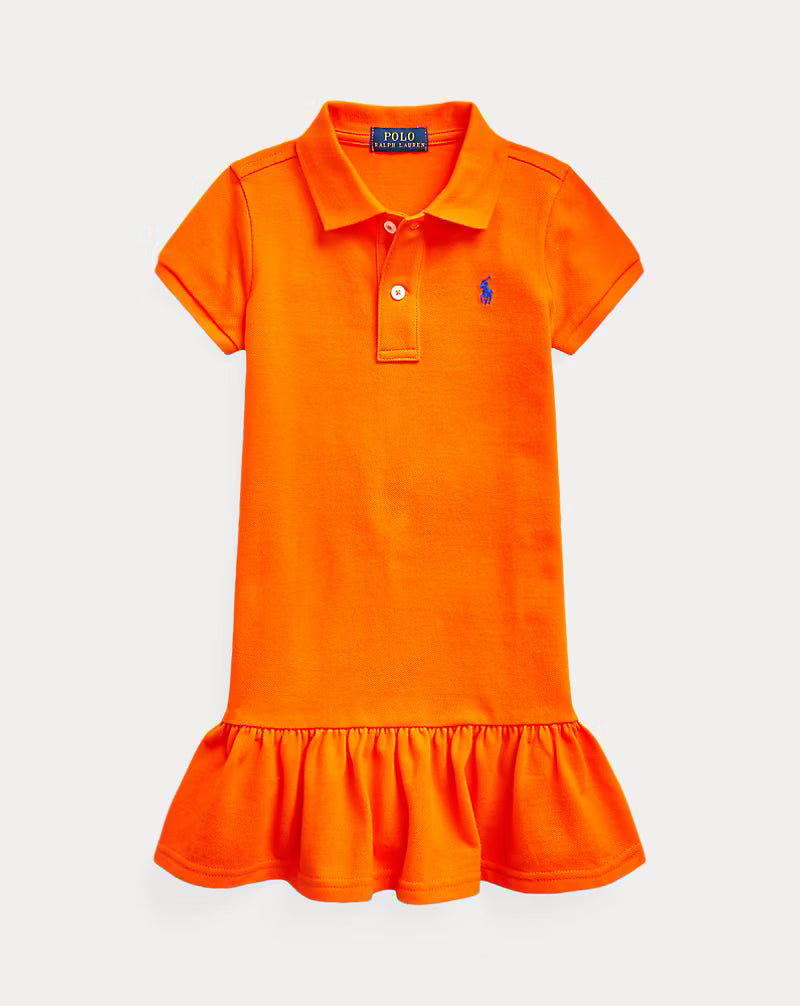 Cotton Mesh Polo Dress