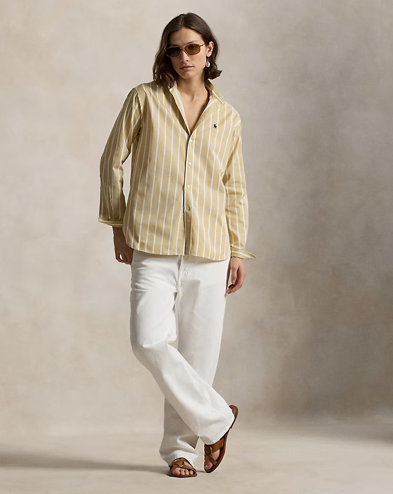 Relaxed Fit Striped Cotton Shirt