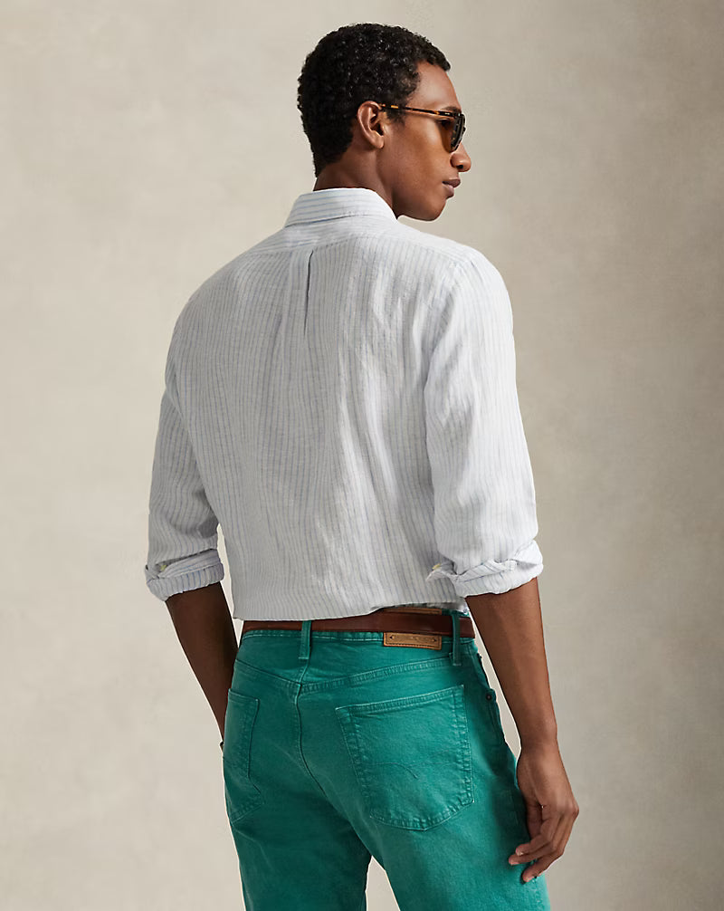 Classic Fit Striped Linen Shirt