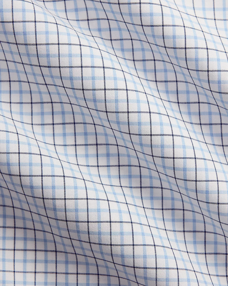 Classic Fit Plaid Stretch Poplin Shirt