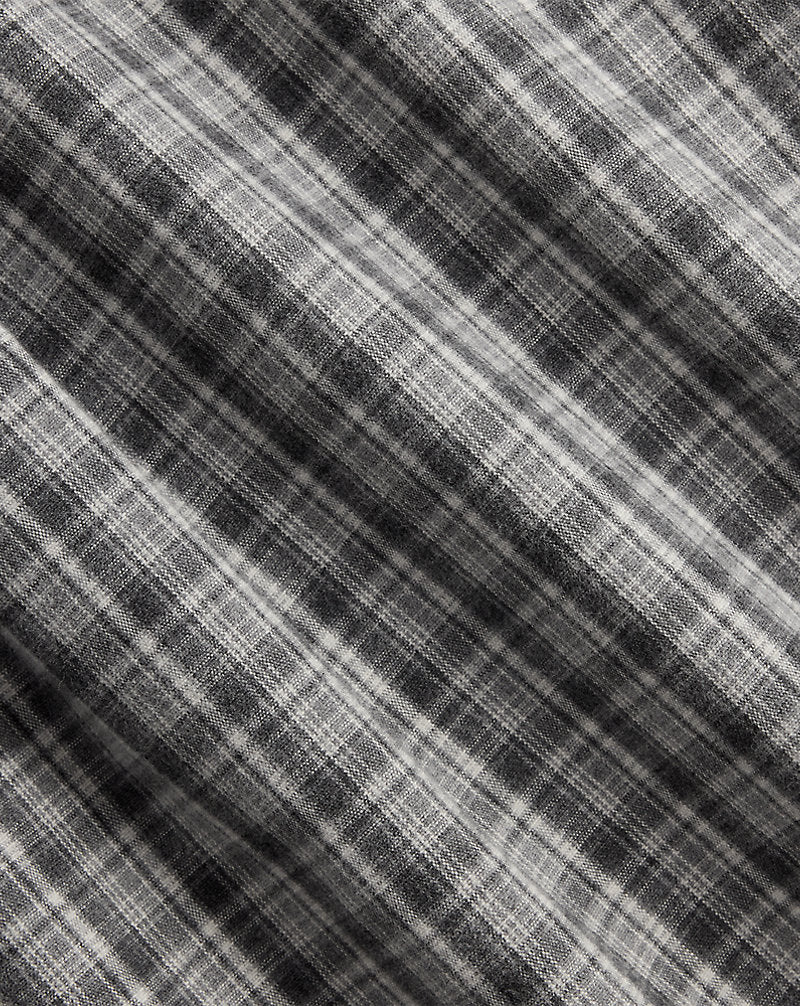 Classic Fit Plaid Brushed Oxford Shirt