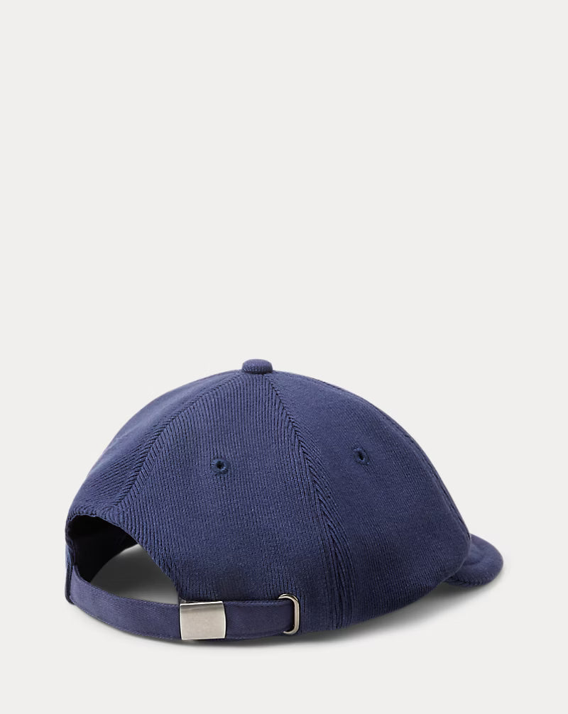 Rib-Knit Cotton Letter Cap
