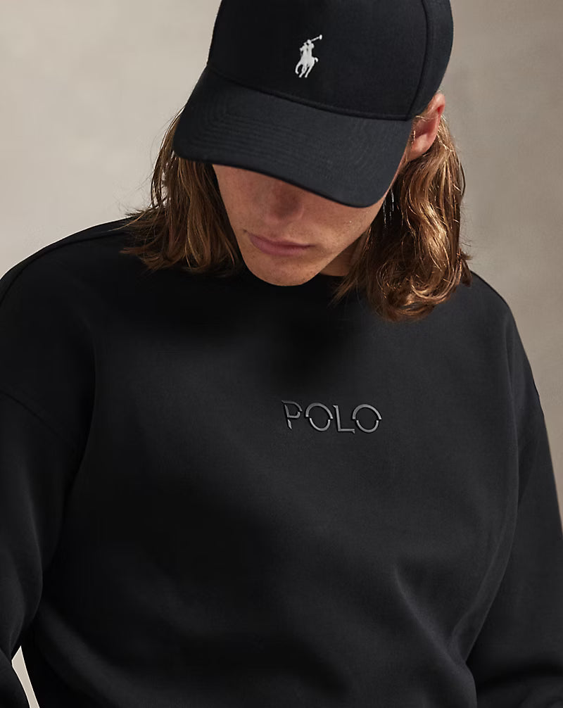 Relaxed Fit Logo Double-Knit Sweatshirt