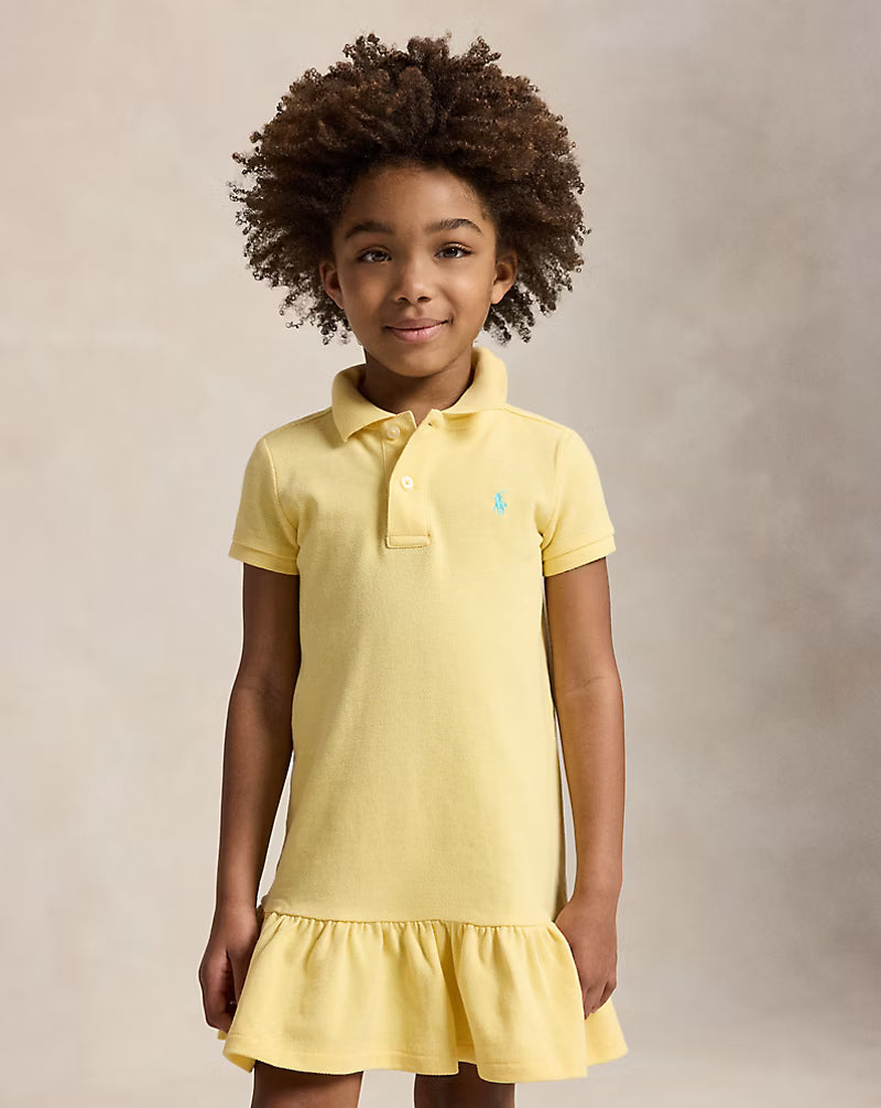 Cotton Mesh Polo Dress