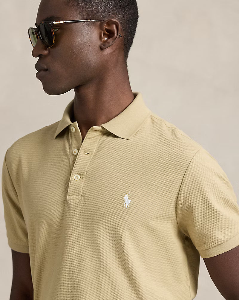 Custom Slim Fit Honeycomb-Mesh Polo