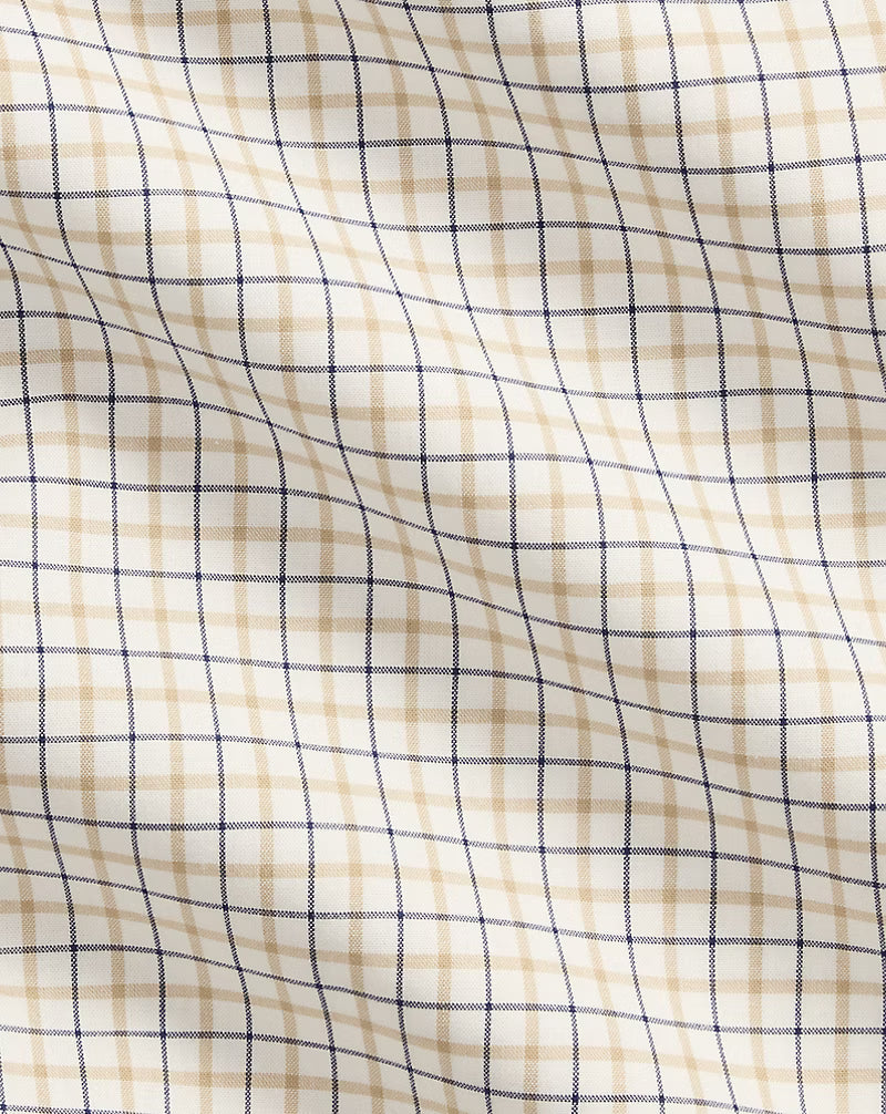 Classic Fit Plaid Stretch Poplin Shirt