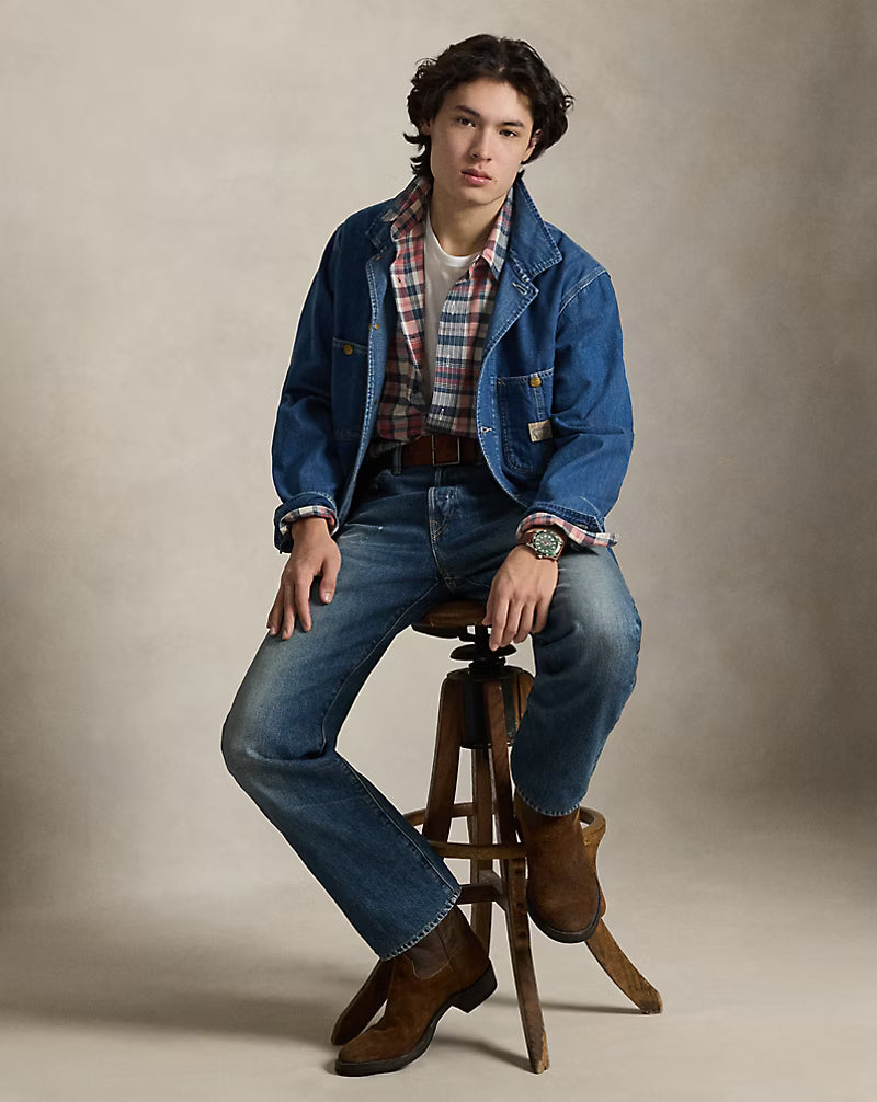 Classic Fit Repaired Madras Workshirt