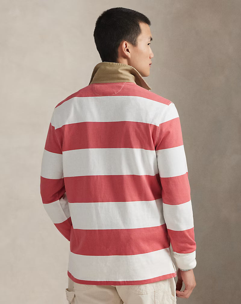 Classic Fit Khaki-Collar Rugby Shirt