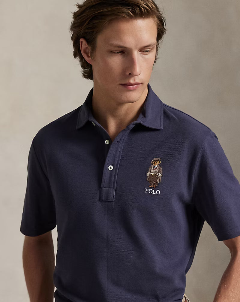Classic Fit Polo Bear Mesh Polo Shirt