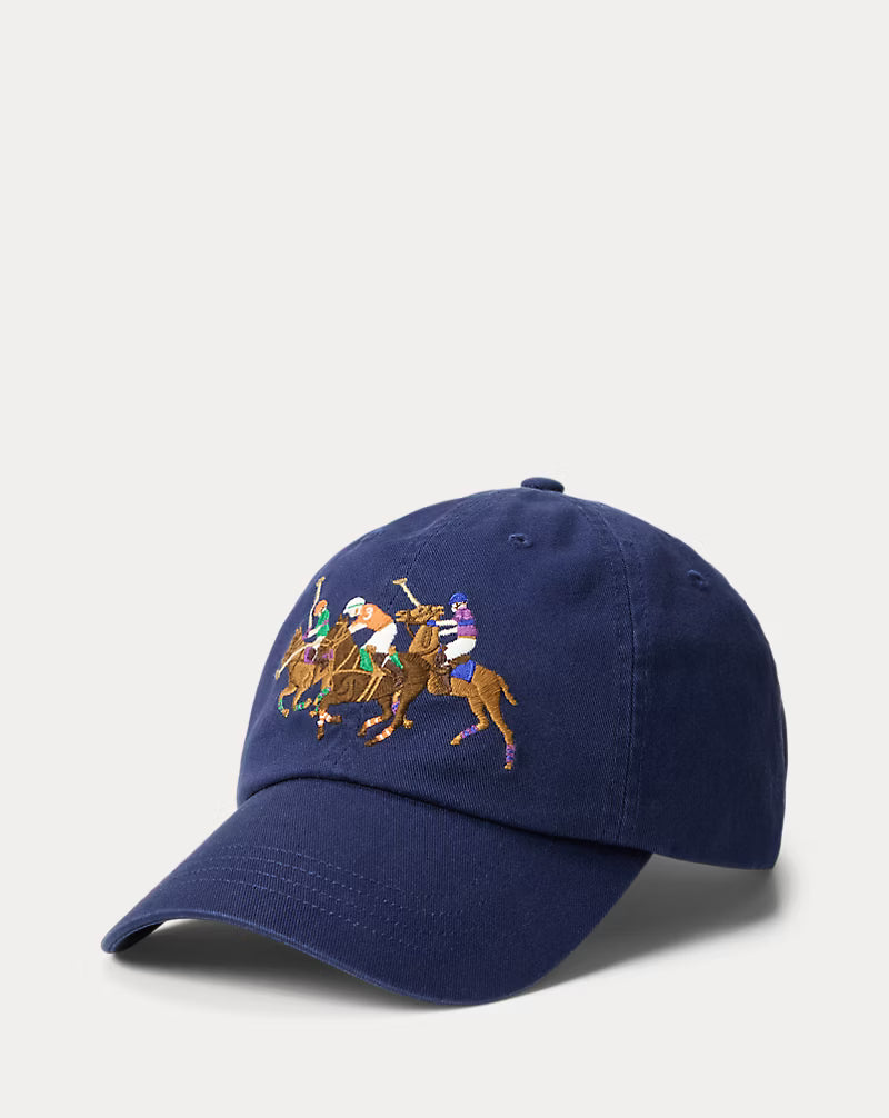 Triple-Pony Twill Ball Cap