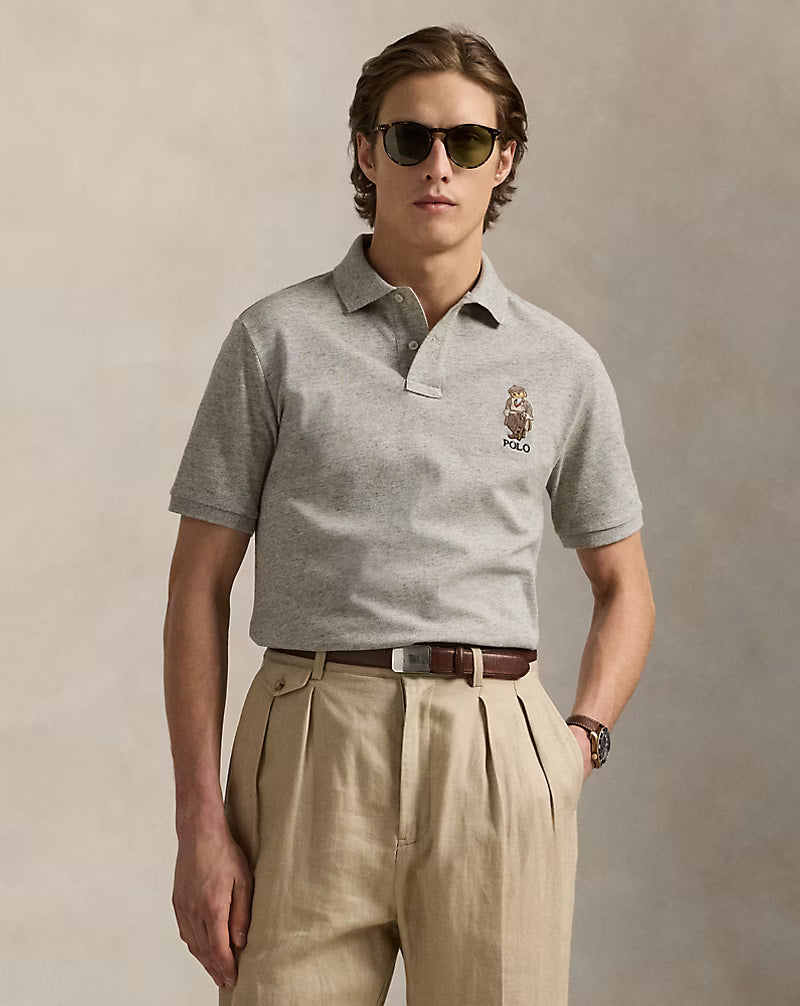 Classic Fit Polo Bear Mesh Polo Shirt