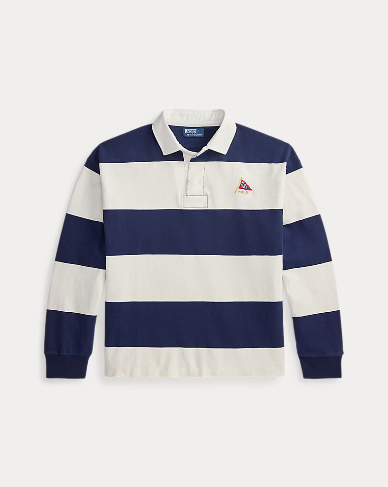 Big Fit Striped Jersey Rugby Shirt
