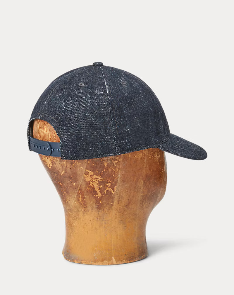 Winged-Logo Denim Ball Cap