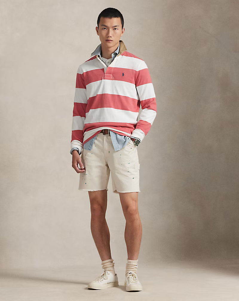 Classic Fit Khaki-Collar Rugby Shirt