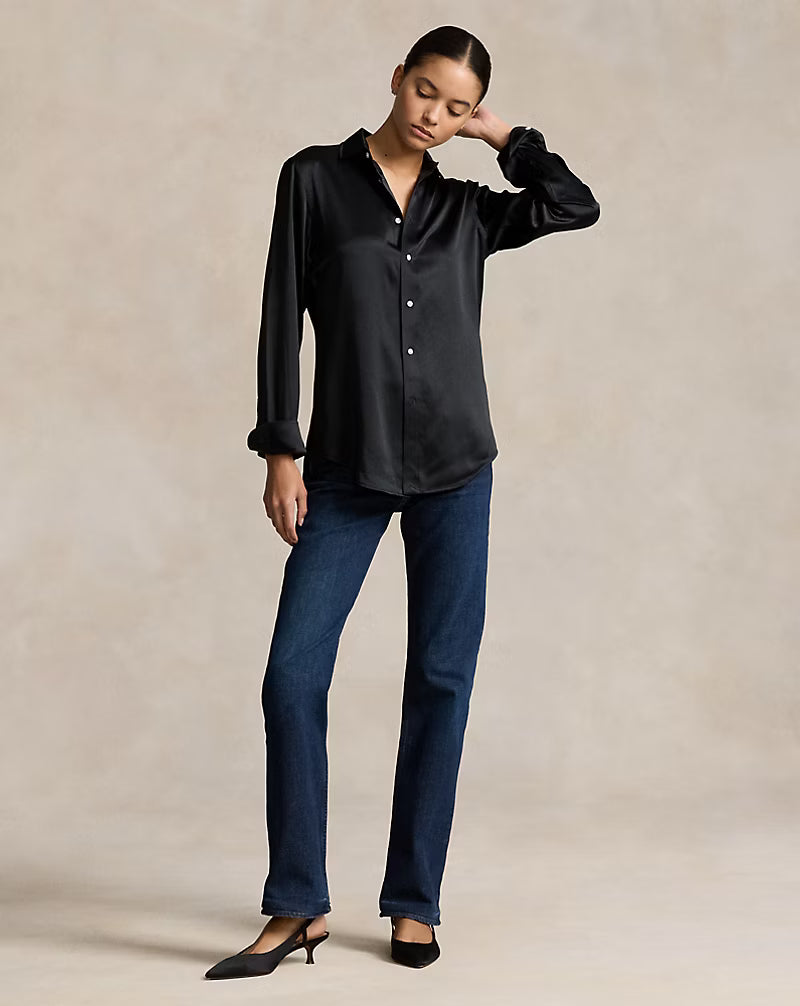 Slim Fit Silk Shirt
