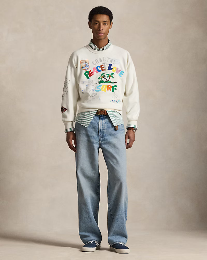 Vintage Fit Peace Love Surf Sweatshirt
