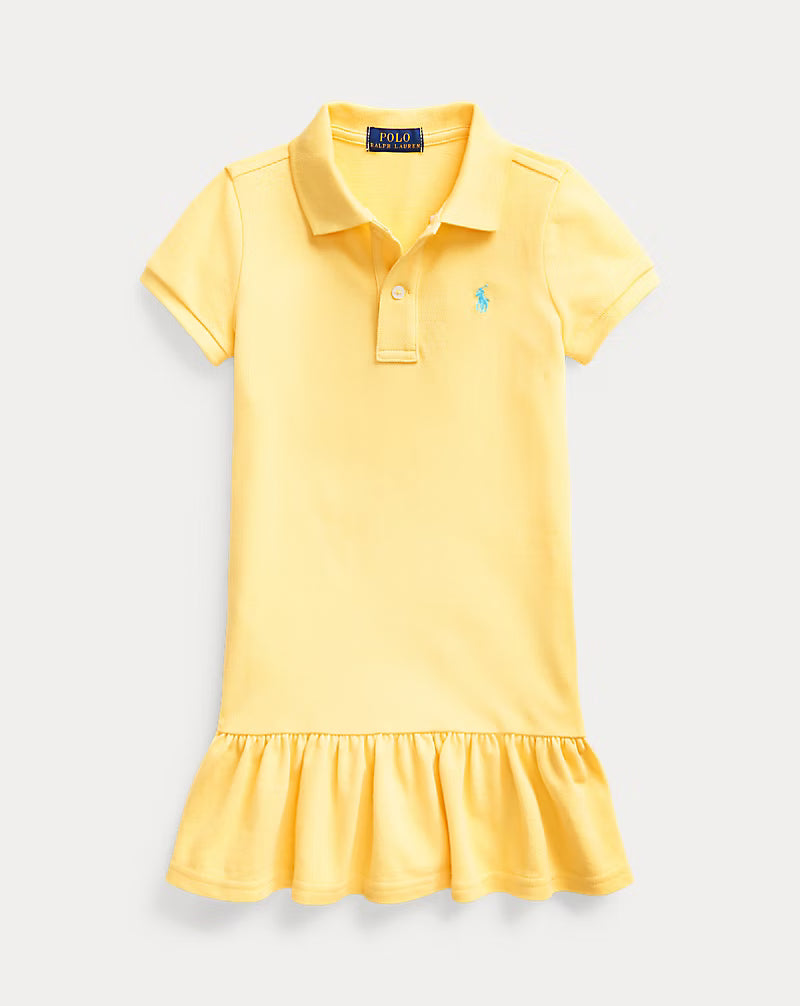 Cotton Mesh Polo Dress