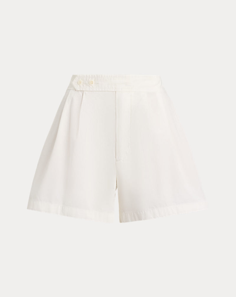 Pleated Cotton Short