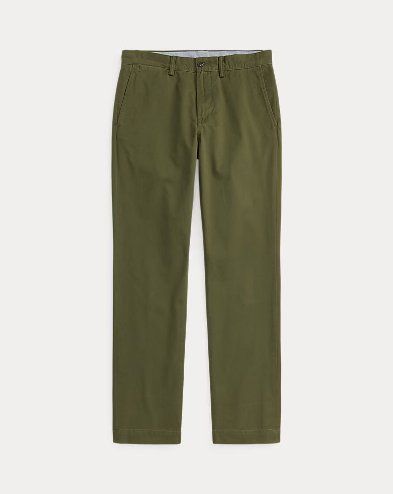 Stretch Straight Fit Washed Chino Pant