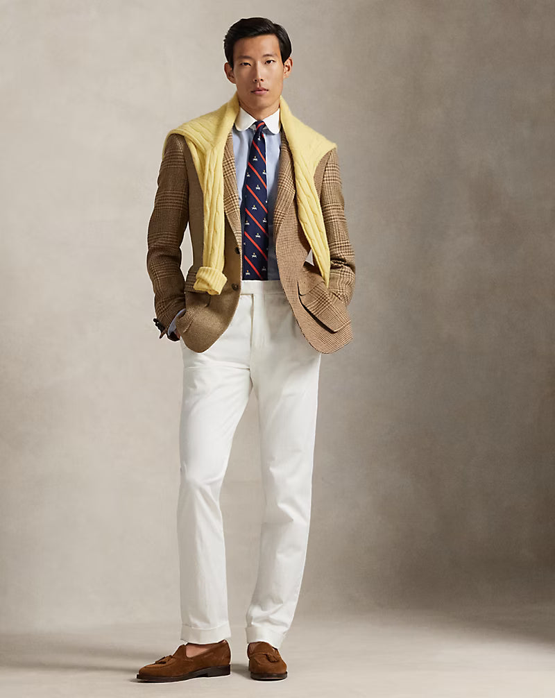 Garment-Dyed Stretch Chino Suit Trouser
