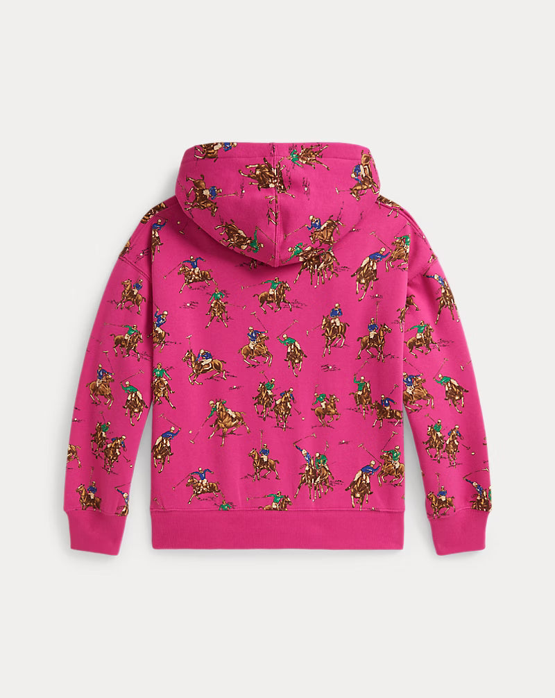 Equestrian-Print Fleece Hoodie