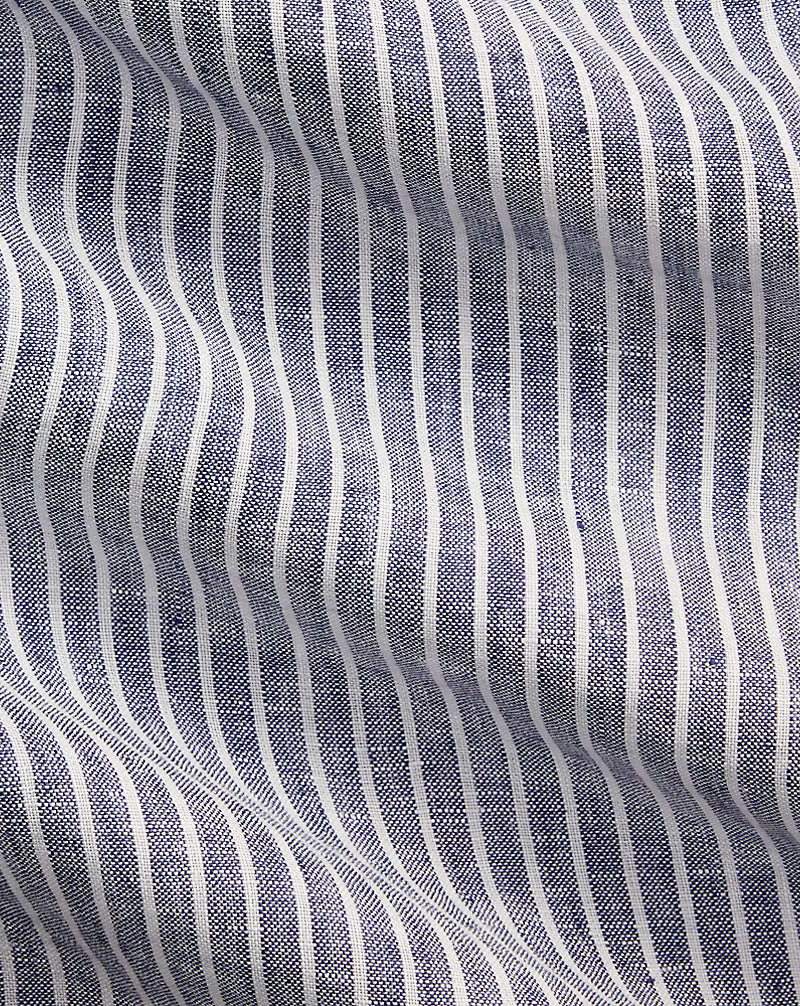 Classic Fit Striped Linen Shirt