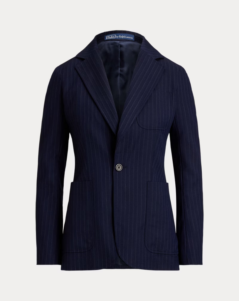 Single-Breasted Pinstripe Blazer