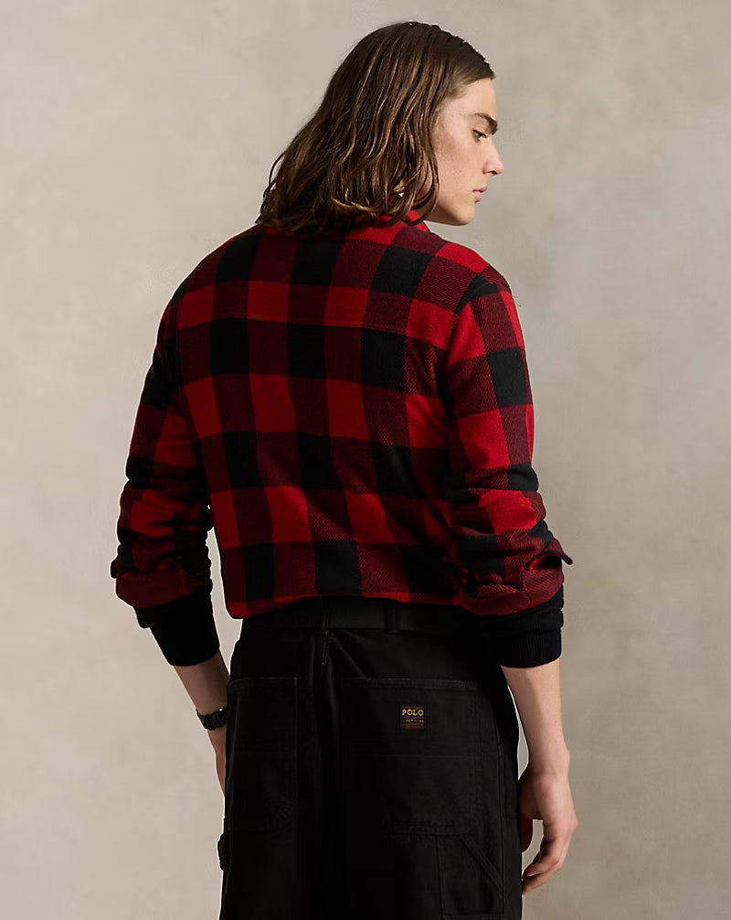 Plaid Knit Flannel Overshirt
