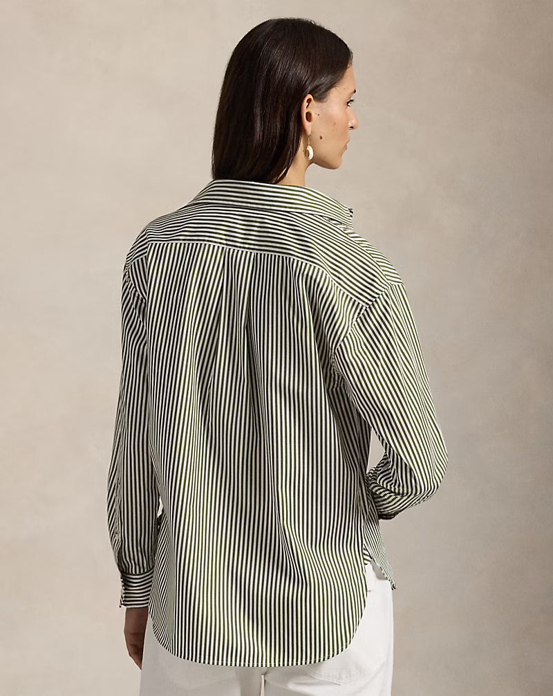 Relaxed Fit Striped Cotton Shirt