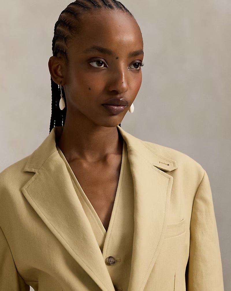 Single-Breasted Hemp Blazer