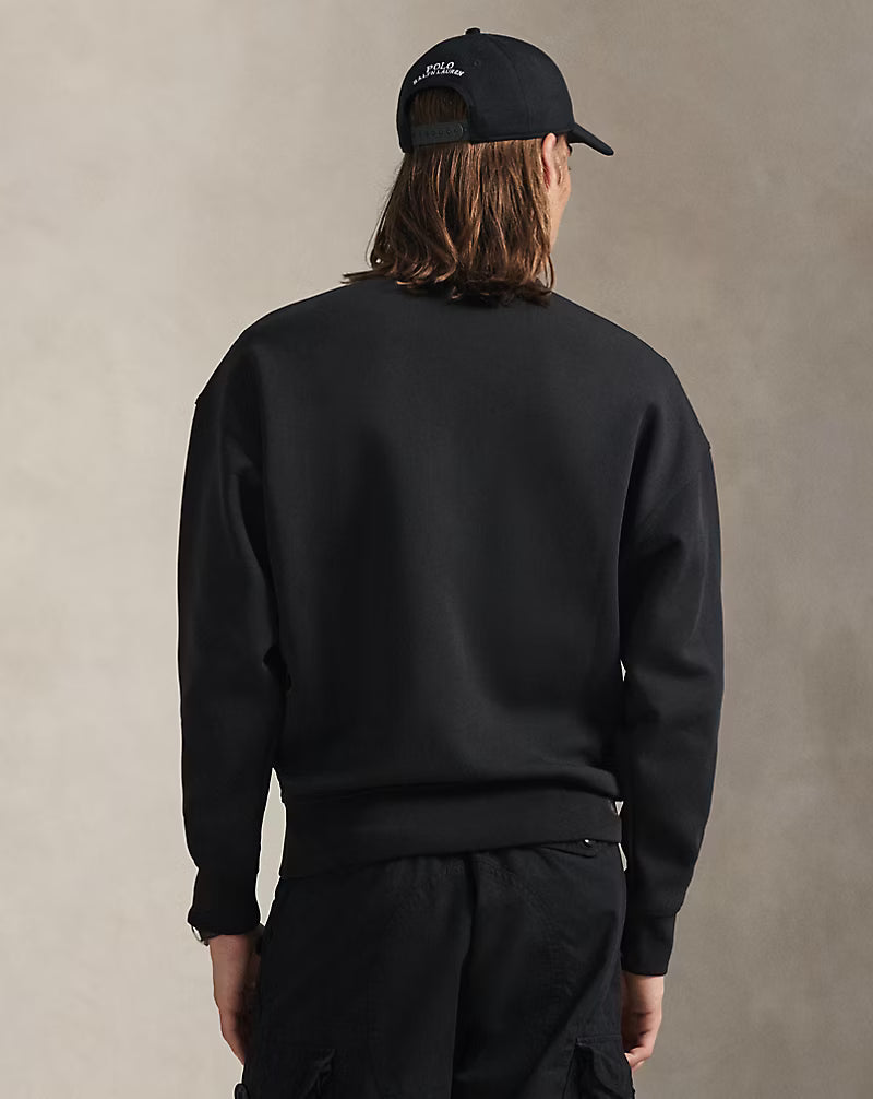 Relaxed Fit Logo Double-Knit Sweatshirt