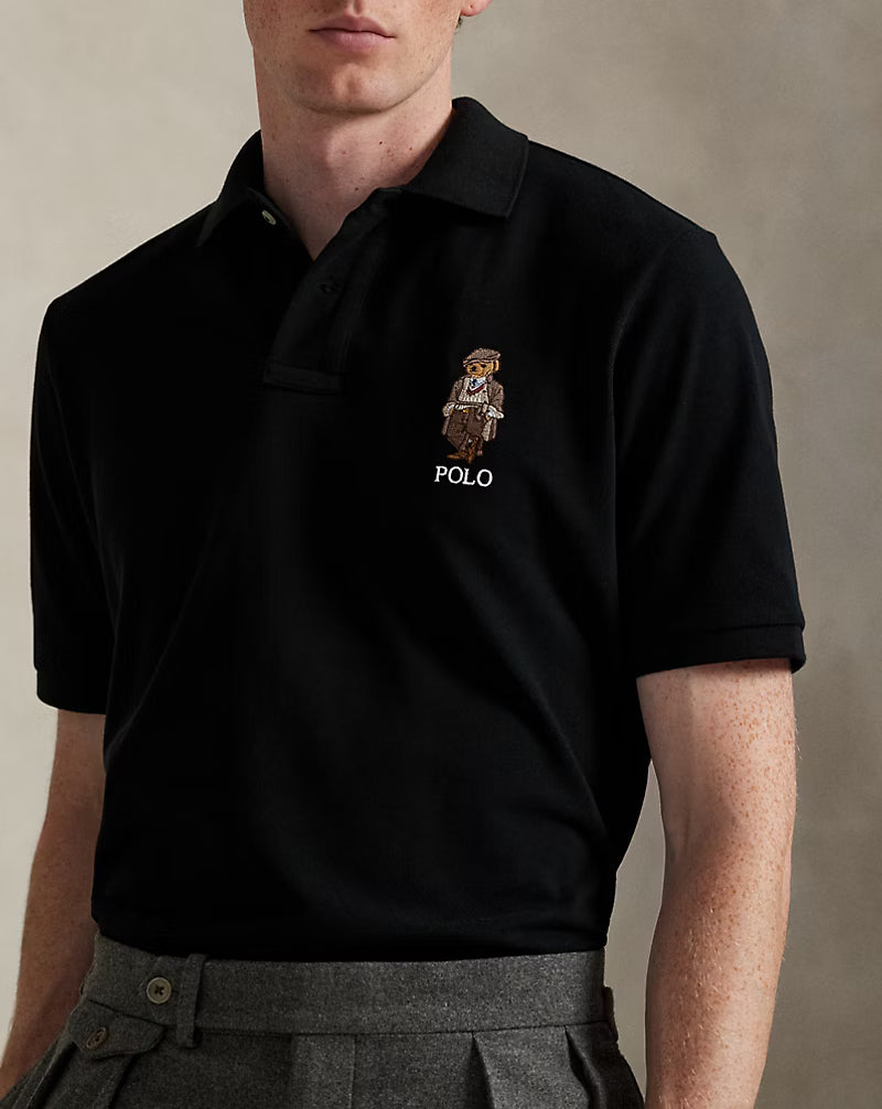 Classic Fit Polo Bear Mesh Polo Shirt