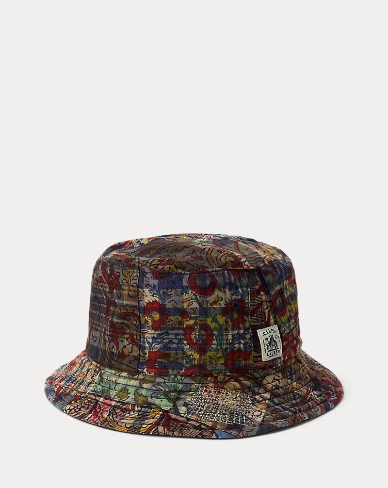 Reversible Madras-Twill Bucket Hat