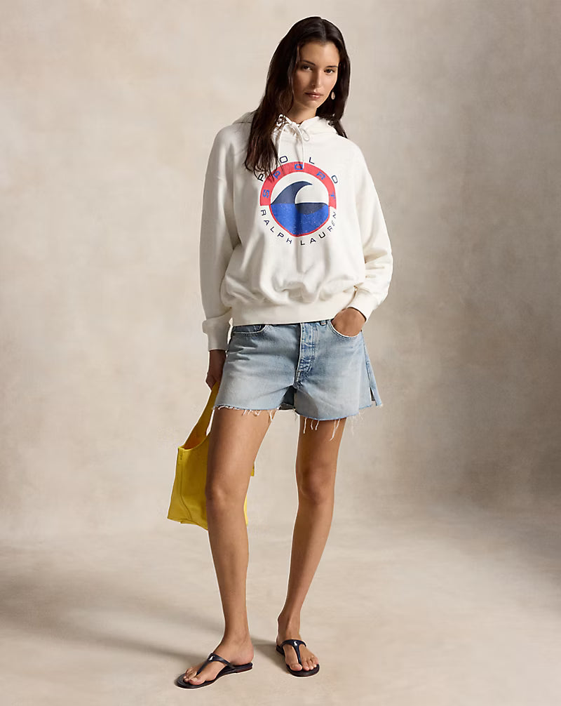 Wave-Logo Fleece Hoodie