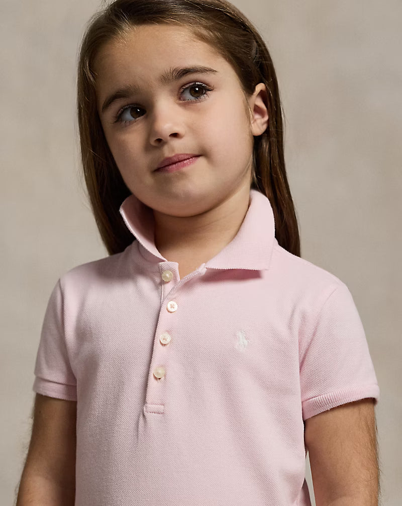 Stretch Mesh Polo Dress